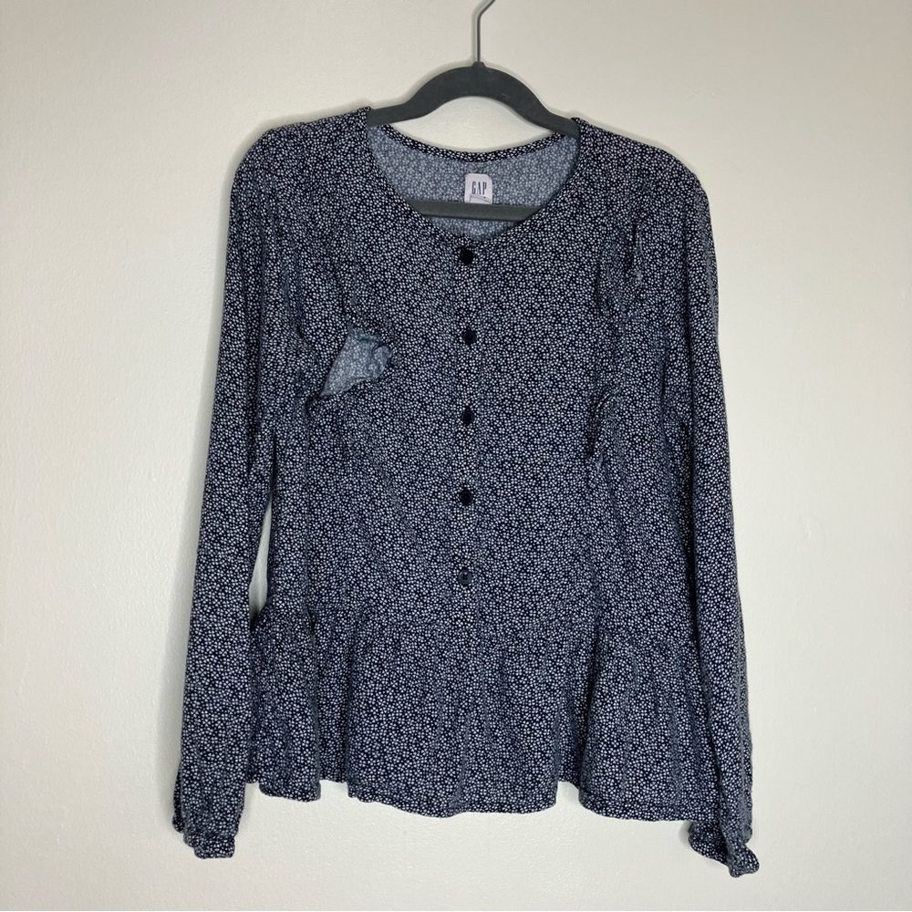 Girls Gap long sleeve peplum top L